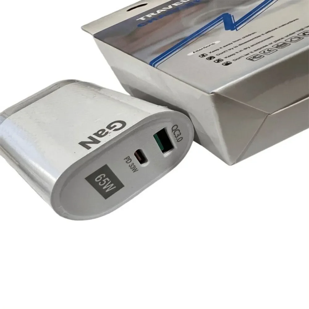 2x USB C Charger 65W, Fast Mini Gan Charger PPS Type C Fast Compact Wall Charger